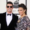 Robin Thicke et sa femme Paula Patton  à la 56e cérémonie des Grammy Awards à Los Angeles, le 26 janvier 2014.