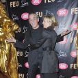 Thierry Ardisson et Audrey Crespo-Mara à la première VIP de la revue  Feu  au Crazy Horse, à Paris, le 12 mars 2012.