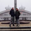 Valentin Lavillenie et son frère Renaud à Donetsk le 14 février 2014