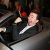 Gérald Dahan pose pour le lancement de la nouvelle Jaguar F-Type à Paris a L'Atrium Banque le 31 janvier 2013