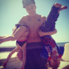 Justin Bieber avec son demi-frère et sa demi-soeur, Jaxon et Jazmin.