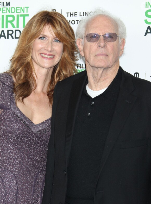 Laura Dern et Bruce Dern posent lors du photocall des Film Independent Spirits Awards à Los Angeles le 1er mars 2014.