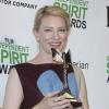 Cate Blanchett honorée d'un prix lors des Film Independent Spirits Awards à Los Angeles le 1er mars 2014.