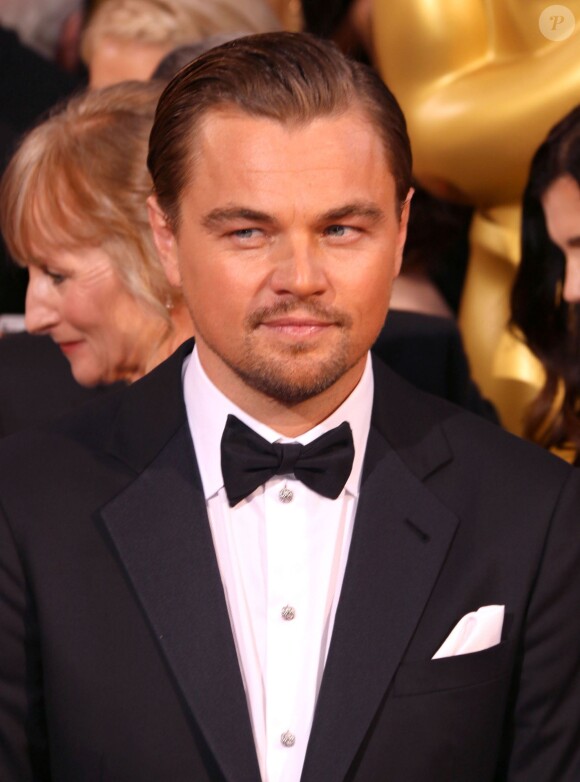 Leonardo DiCaprio, nommé comme meilleur acteur pour Le Loup de Wall Street, lors de la cérémonie des Oscars le 2 mars 2014