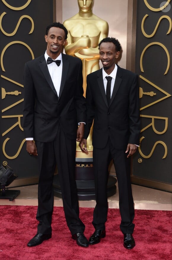 Barkhad Abdi et Faysal Ahmed sur le tapis rouge des Oscars le 2 mars 2014