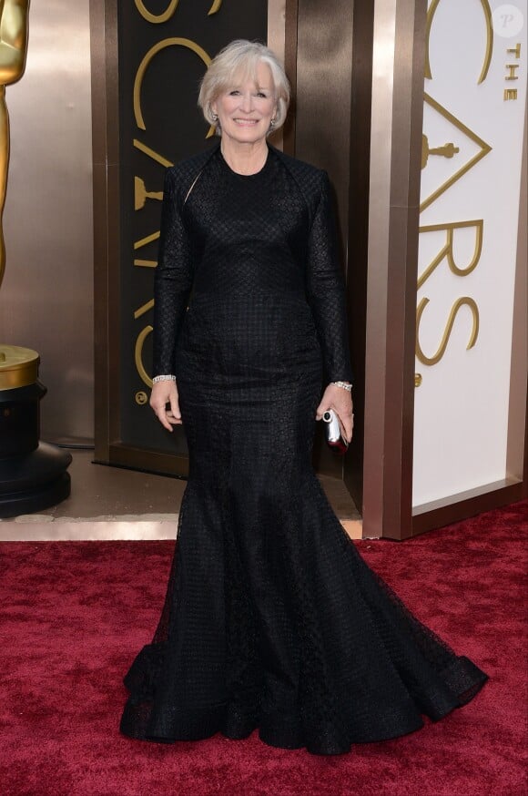 Glenn Close sur le tapis rouge des Oscars le 2 mars 2014