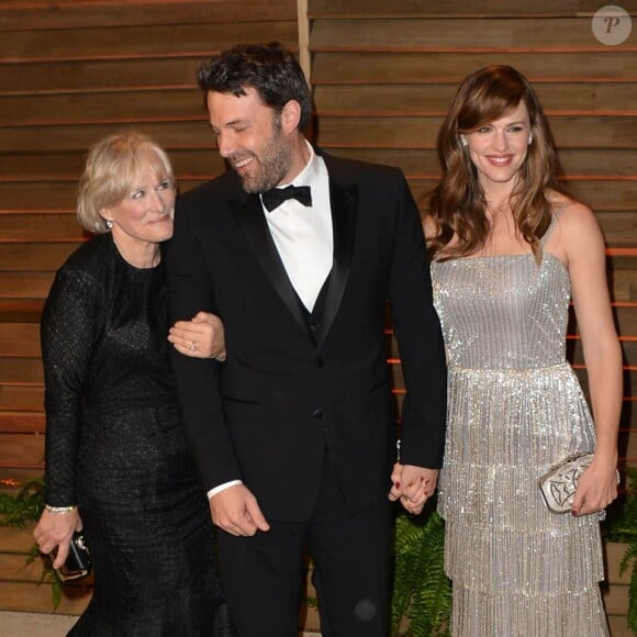 Glenn Close, Ben Affleck, Jennifer Garner sur le tapis rouge des Oscars le 2 mars 2014
