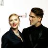 Scarlett Johansson (César d'honneur) et son fiancé Romain Dauriac lors de la 39e cérémonie des César au théâtre du Châtelet à Paris, le 28 Février 2014.