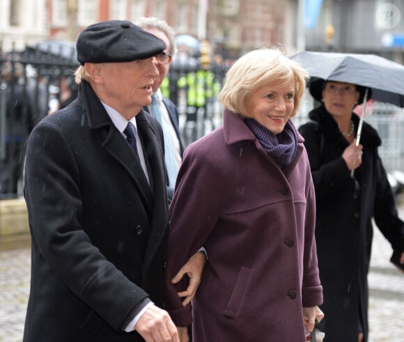 Neil Gordon Kinnock et sa femme Glenys Kinnock à l'abbaye de Westminster le 3 mars 2014 pour une cérémonie à la mémoire de Nelson Mandela.