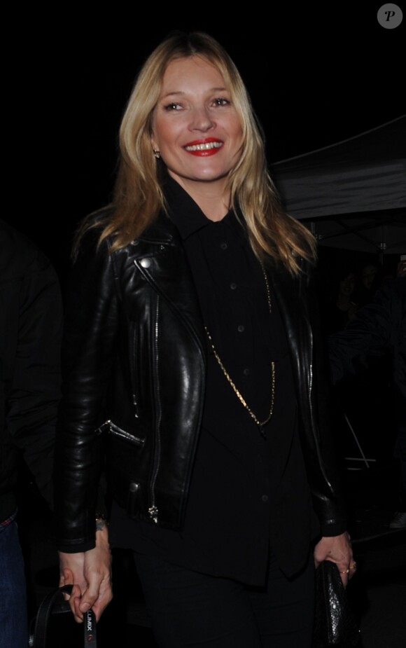 Terry Richardson et Kate Moss arrivent au 11e anniversaire de la marque Eleven Paris à la Gaité Lyrique à Paris, le 4 mars 2014.