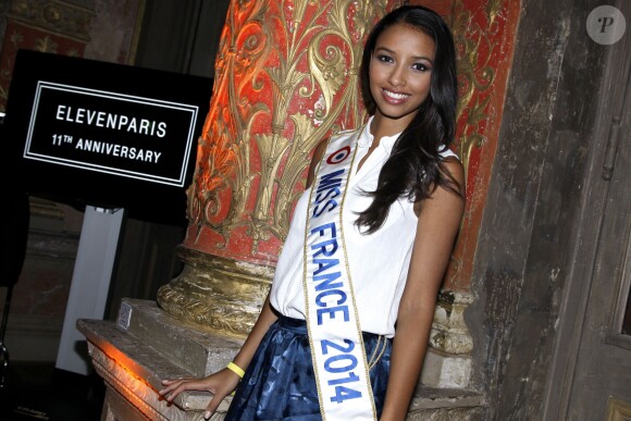 Flora Coquerel 'Miss France 2014' - Soirée pour le 11e anniversaire de "Eleven Paris" à la Gaité Lyrique à Paris le 4 mars 2014.
