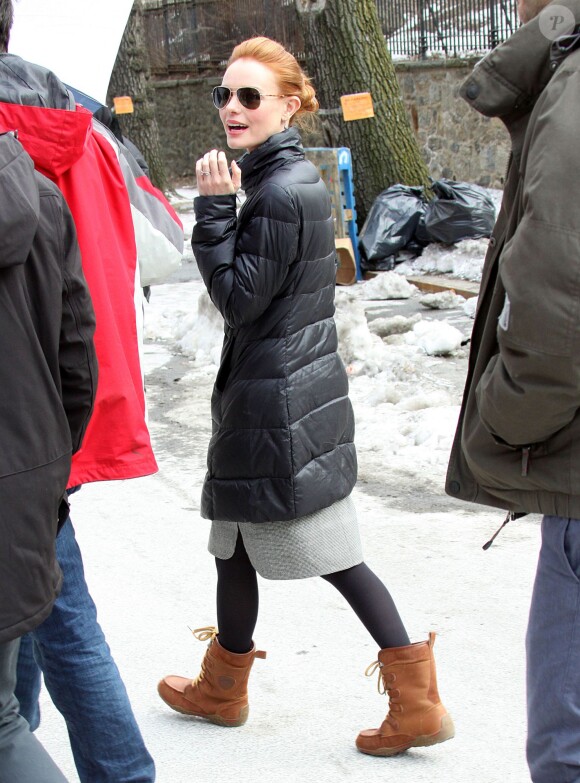 Kate Bosworth sur le tournage de Still Alice à New York, le 4 mars 2014.