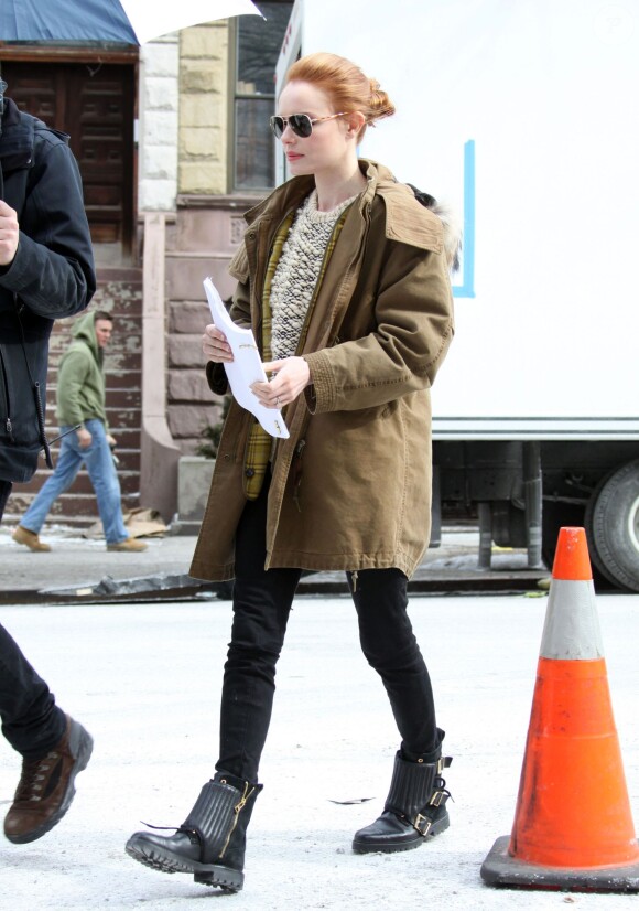 Kate Bosworth sur le tournage de Still Alice à New York, le 4 mars 2014.