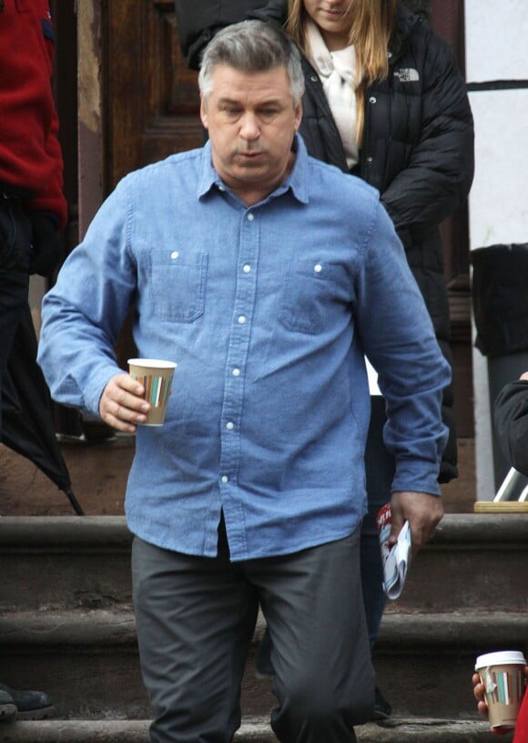 Alec Baldwin sur le tournage de Still Alice à New York, le 4 mars 2014.