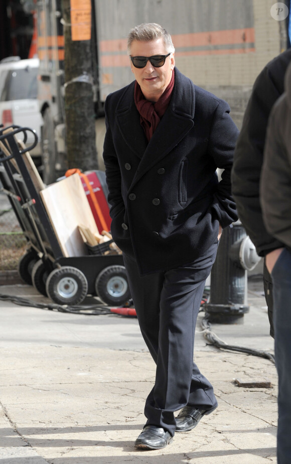 Alec Baldwin sur le tournage de Still Alice à New York, le 4 mars 2014.