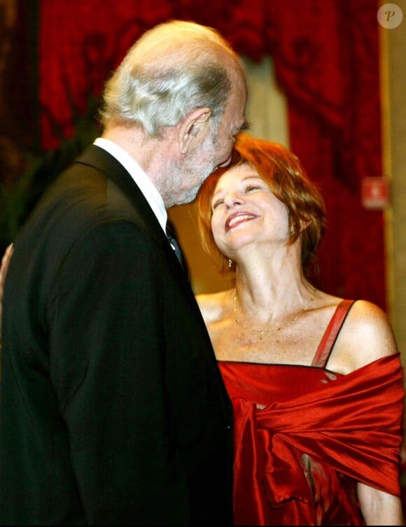 Mariage de Jean-Pierre Marielle et sa femme Agathe Natanson à Florence en Italie en 2003