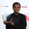 Barkhad Abdi et son prix de meilleur second rôle aux London Critics' Circle Awards le 2 février 2014