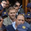 Oscar Pistorius lors de son procès devant la Haute Cour de Pretoria où il doit répondre du meurtre de Reeva Steenkamp, le 4 mars 2014