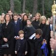 La princesse Irene de Grèce et la reine Sofia d'Espagne en tête du cortège lors de la cérémonie organisée à la nécropole royale du domaine Tatoï, au nord d'Athènes, le 6 mars 2014 pour commémorer les 50 ans de la mort du roi Paul Ier de Grèce.