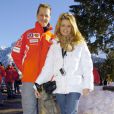 Michael Schumacher et son épouse Corinna à Madonna di Campiglio, le 12 janvier 2005