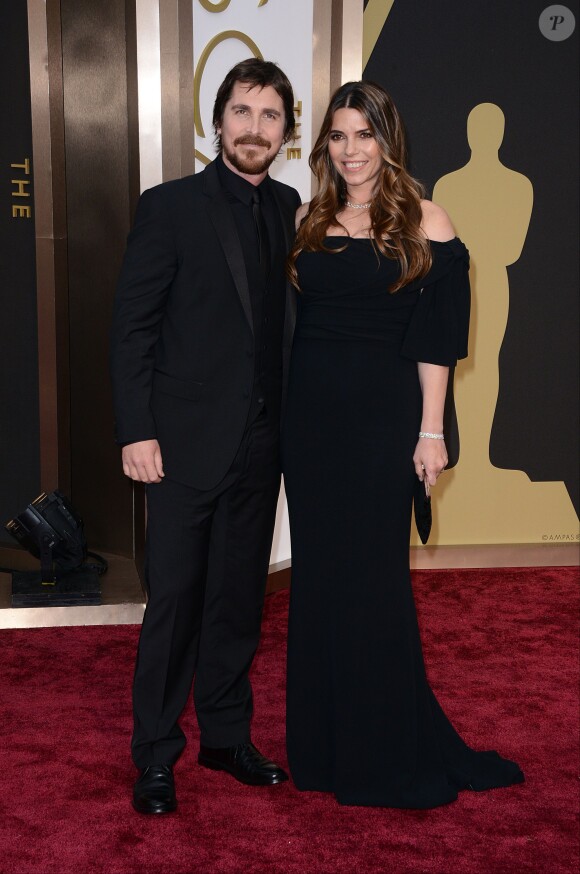 Christian Bale et Sandra Blazic à Los Angeles, le 2 mars 2014.