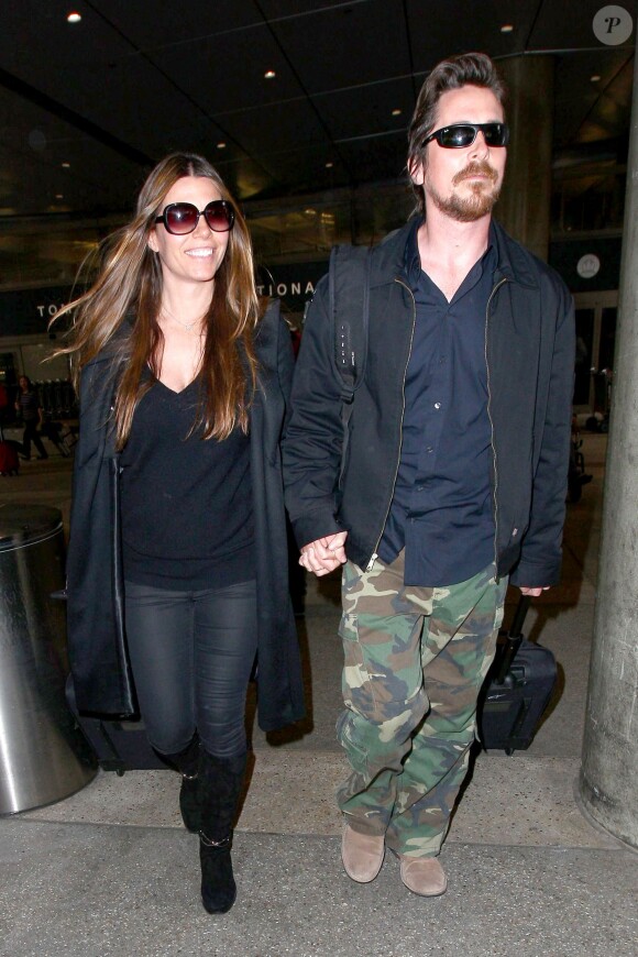Christian Bale et sa femme Sibi Blazic à Los Angeles, le 17 février 2014