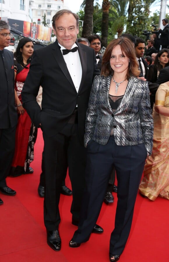 Xavier Couture et Emmanuelle Gaume - Montée des marches du film "Inside Llewyn Davis" lors du 66eme festival du film de Cannes, le 19 mai 2013.