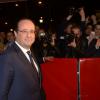 François Hollande - Arrivées Extérieur - 9e cérémonie des Globes de Cristal au Lido à Paris, le 10 mars 2014.