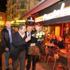 Exclusif - Nicolas Sarkozy et sa femme Carla Bruni sont allés dîner au restaurant "Aux Bons Enfants" à Cannes pour fêter la Saint-Valentin, après le concert de Carla Bruni au palais des festivals à Cannes, le 14 février 2014.