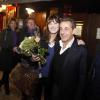 Exclusif - Nicolas Sarkozy et sa femme Carla Bruni sont allés dîner au restaurant "Aux Bons Enfants" à Cannes pour fêter la Saint-Valentin, après le concert de Carla Bruni au palais des festivals à Cannes, le 14 février 2014.