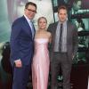 Ryan Hansen, Rob Thomas, Kristen Bell lors de l'avant-première du film "Veronica Mars" à Hollywood, le 12 mars 2014