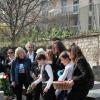 Exclusif - Julie Bertuccelli aux obsèques de Jean-Louis Bertuccelli au cimetière du Montparnasse à Paris le 14 mars 2014.