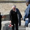 Exclusif - Serge July aux obsèques de Jean-Louis Bertuccelli au cimetière du Montparnasse à Paris le 14 mars 2014.