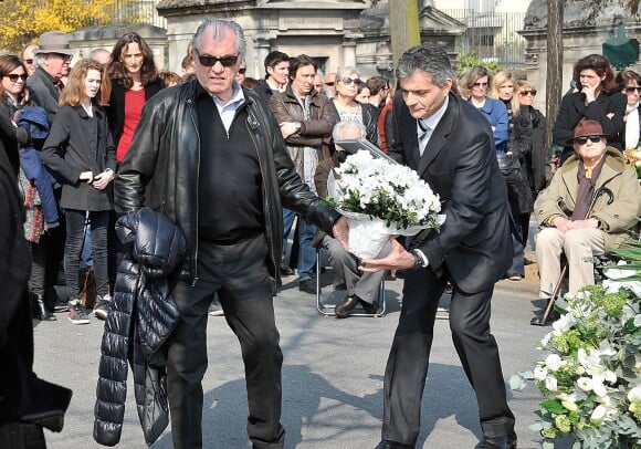 Exclusif - Serge July - Obsèques de Jean-Louis Bertuccelli au cimetière du Montparnasse à Paris le 14 mars 2014.14/03/2014 - Paris