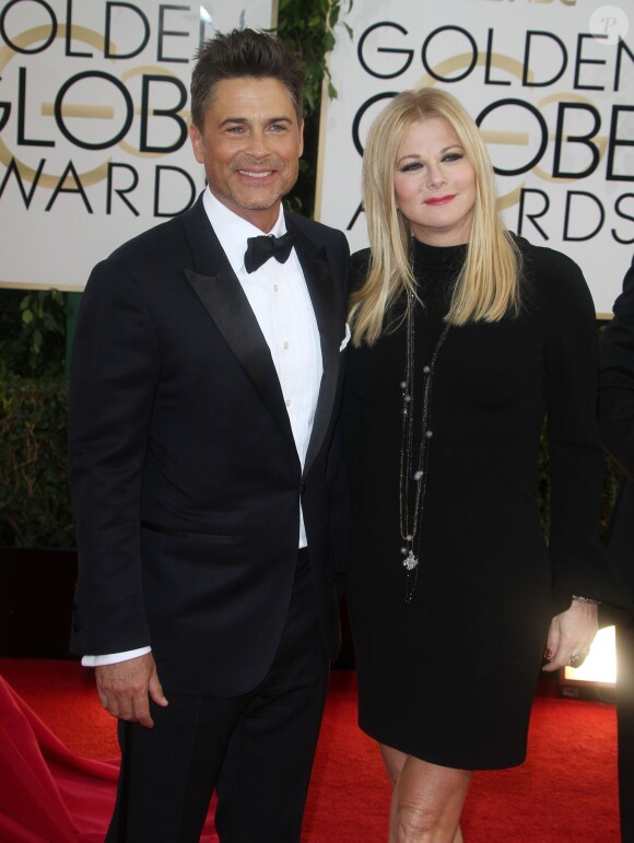 Rob Lowe et sa femme Sheryl Berkoff à la cérémonie des Golden Globe Awards à Beverly Hills, le 12 janvier 2014.