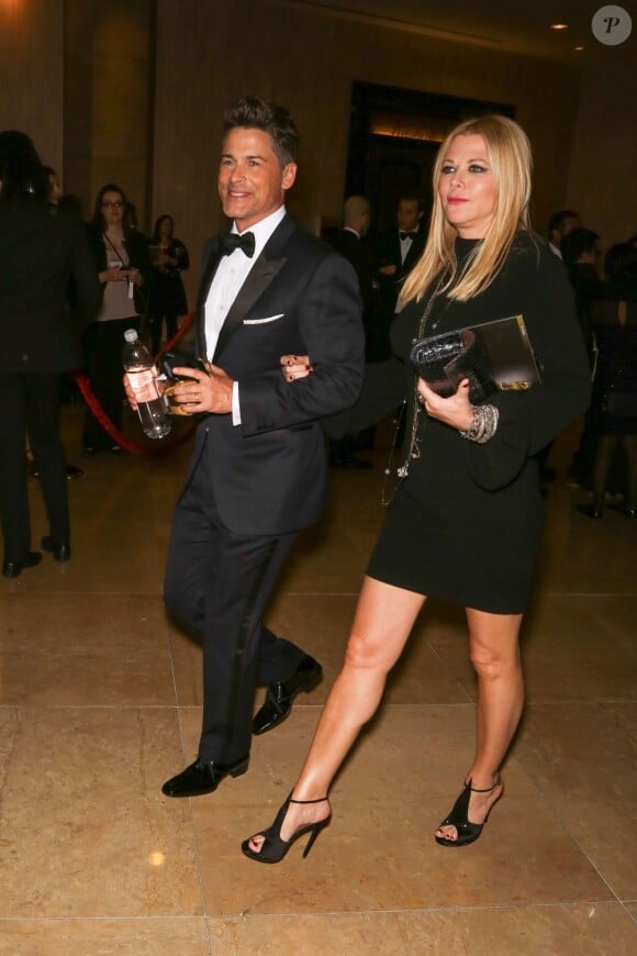Rob Lowe et sa femme Sheryl Berkoff à la cérémonie des Golden Globe Awards à Beverly Hills, le 12 janvier 2014.