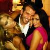 Sylvie van der Vaart, son époux Rafael, et son amie d'alors Sabia Boulahrouz, lors du réveillon du 31 décembre 2012