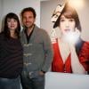 Exclusif - Christophe Michalak et son épouse Delphine McCarty, enceinte, lors du vernissage de l'exposition "Les filles à fromages" à la galerie Milk Factory à Paris, le 6 février 2014