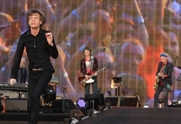Les Rolling Stones sur scène à Hyde Park, Londres, le 13 juillet 2013. 