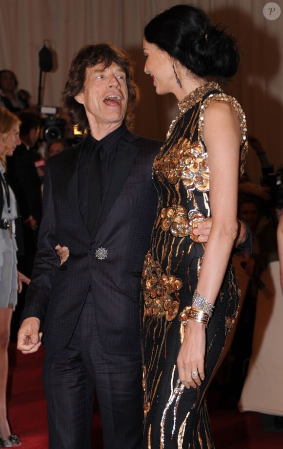 Mick Jagger et L'Wren Scott à New York, le 2 mai 2011. 
