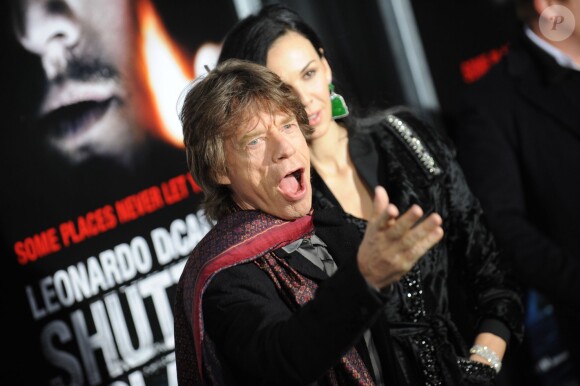 Mick Jagger et L'Wren Scott à NEw York, le 17 février 2010. 