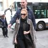 Kylie Minogue arrive à la gare du Nord à Paris, le 19 mars 2014.