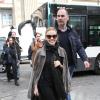 Kylie Minogue arrive à la gare du Nord à Paris, le 19 mars 2014.
