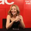 Kylie Minogue en séance de dédicaces exceptionnelle à la FNAC Saint-Lazare pour la sortie de son nouvel album "Kiss me Once" le 19 mars 2014