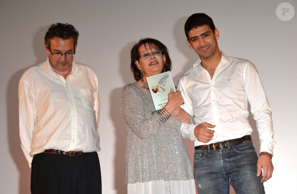 Mehdi Ben Attia, Claudia Cardinale et Salim Kechiouche lors du Festival 2 Valenciennes Cinéma 2014, le 19 mars 2014