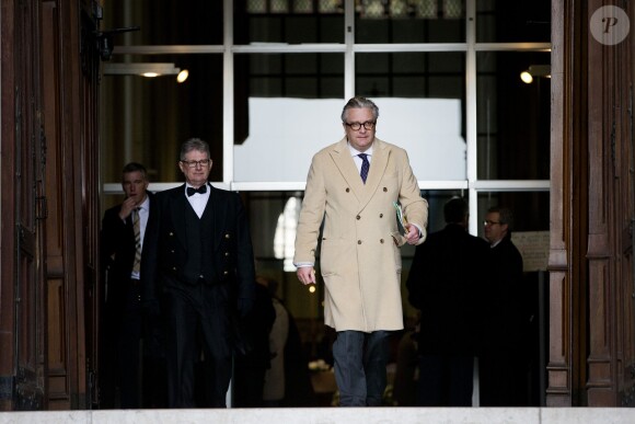 Laurent de Belgique à la cathédrale de Bruxelles le 18 février 2014 pour la commémoration des défunts de la famille royale