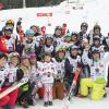 Les participants de l'événement World Stars Ski au profit de Star Team for Children, association fondée par le prince Albert II de Monaco, le 22 mars 2014 à Seefeld in Tyrol, en Autriche.