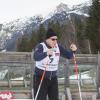 Le prince Albert en plein effort lors de l'événement World Stars Ski au profit de Star Team for Children, association fondée par le prince Albert II de Monaco, le 22 mars 2014 à Seefeld in Tyrol, en Autriche.