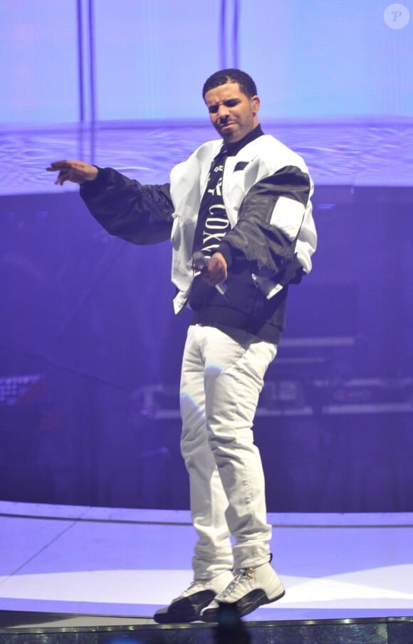 Drake en concert à la Liverpool Echo Arena à Liverpool. Le 22 mars 2014.