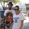 Alicia Keys en compagnie de son mari Swizz Beatz se rendent à l'aéroport de Rio pour prendre un vol pour Sao Paulo, le 12 septembre 2013.